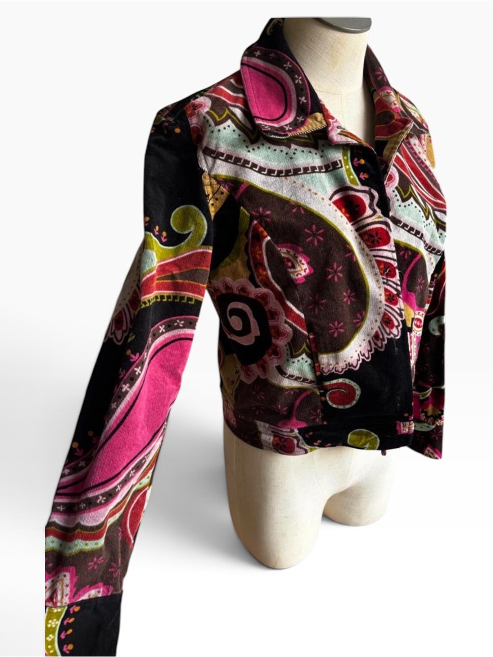 Late 1990s/ Y2K paisley fall corduroy jacket